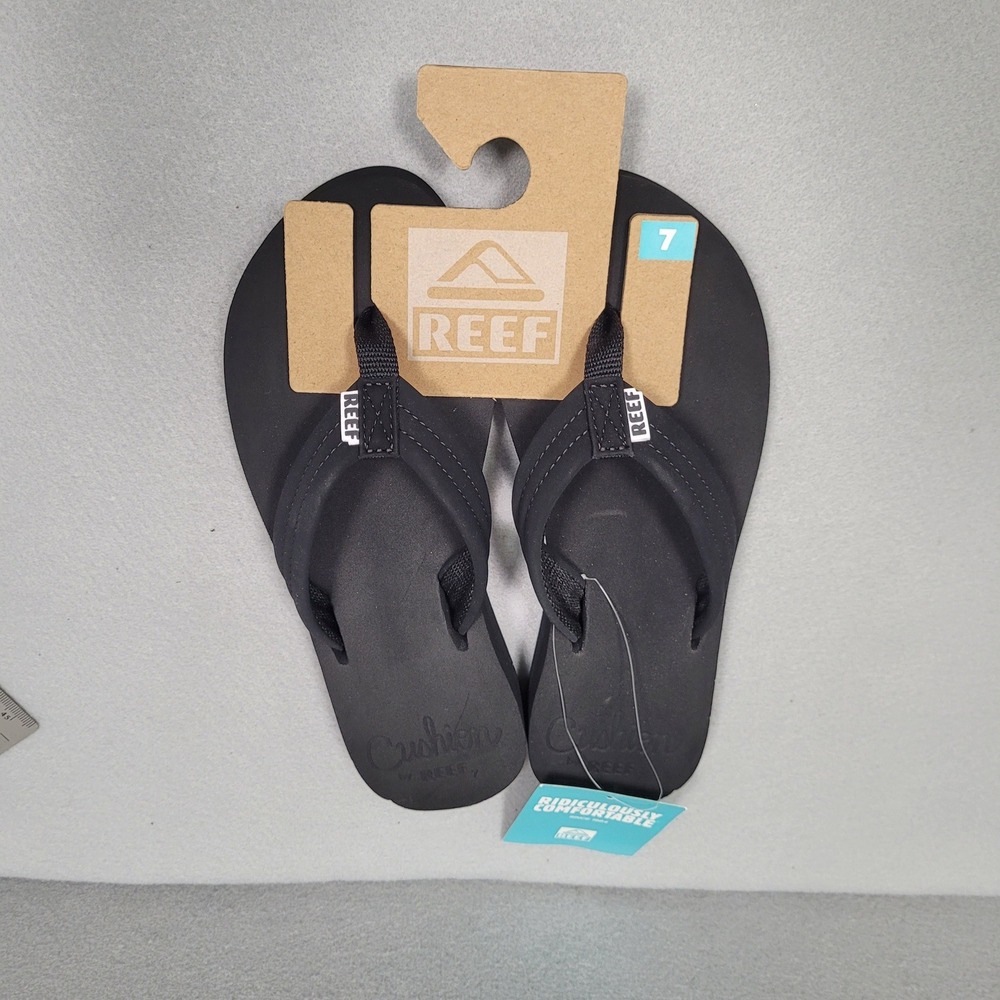 Reef Cushion Breeze Black Flip Flop Sandals Womens 7 RF001454BK2